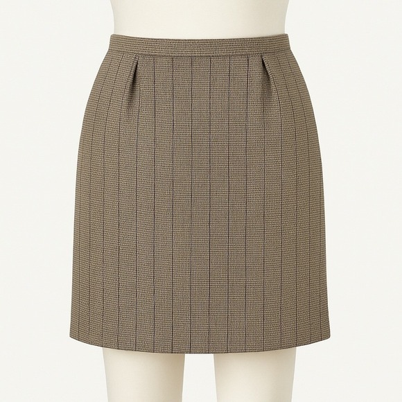 Nordstrom Dresses & Skirts - Vintage Nordstrom Pleated Midi Skirt Size 16 Black Tan Preppy Academia Deadstock